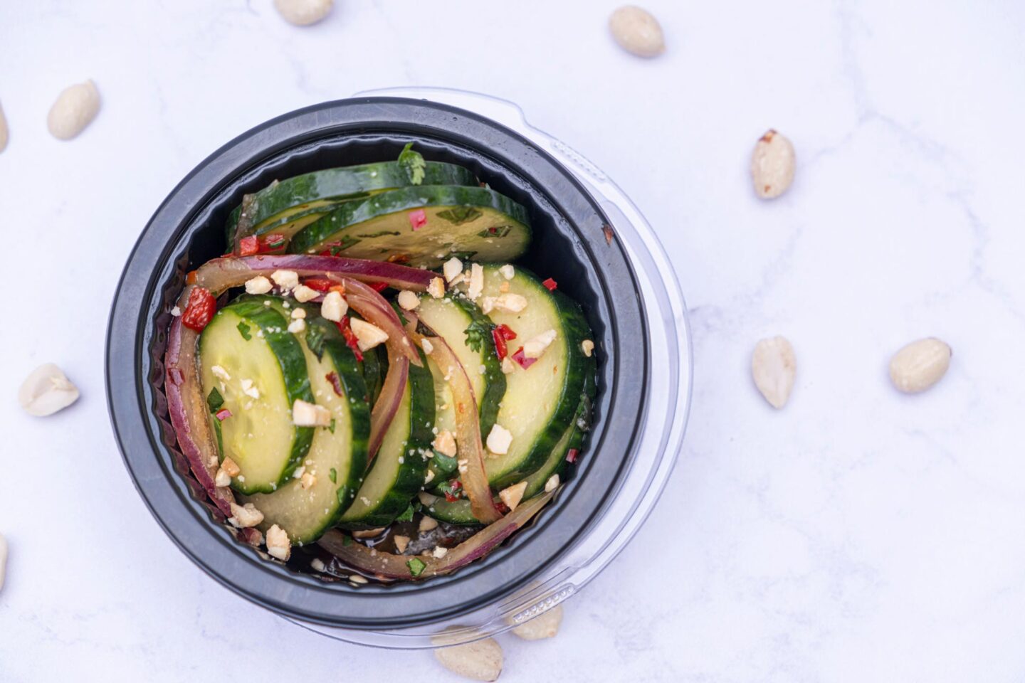 Cucumber With Peanut Lime Dressing
