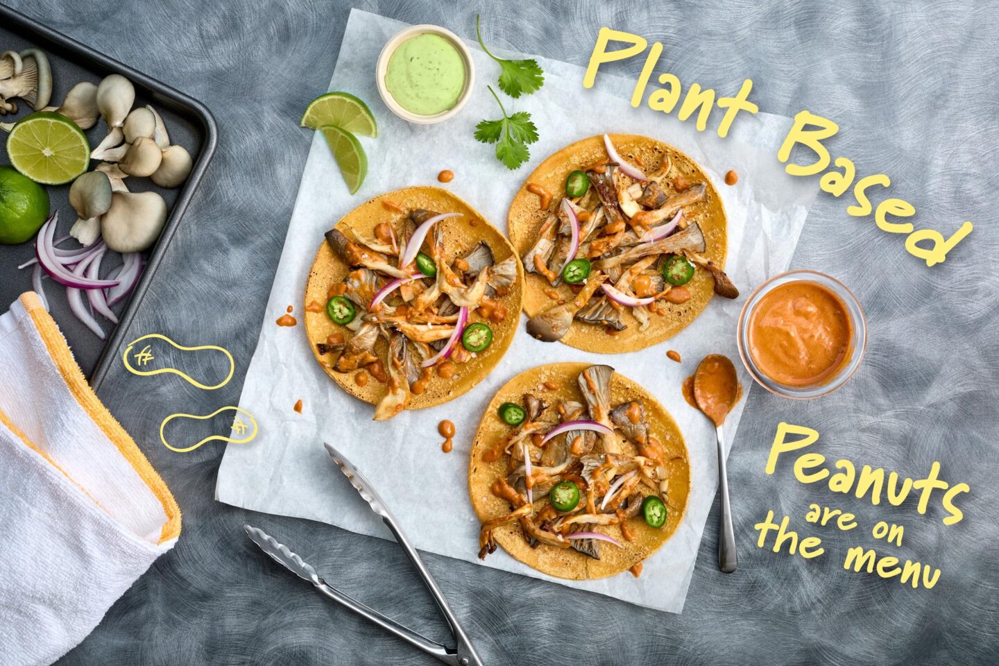 Peanut Butter Chipotle Citrus Mushroom Carnitas Tacos