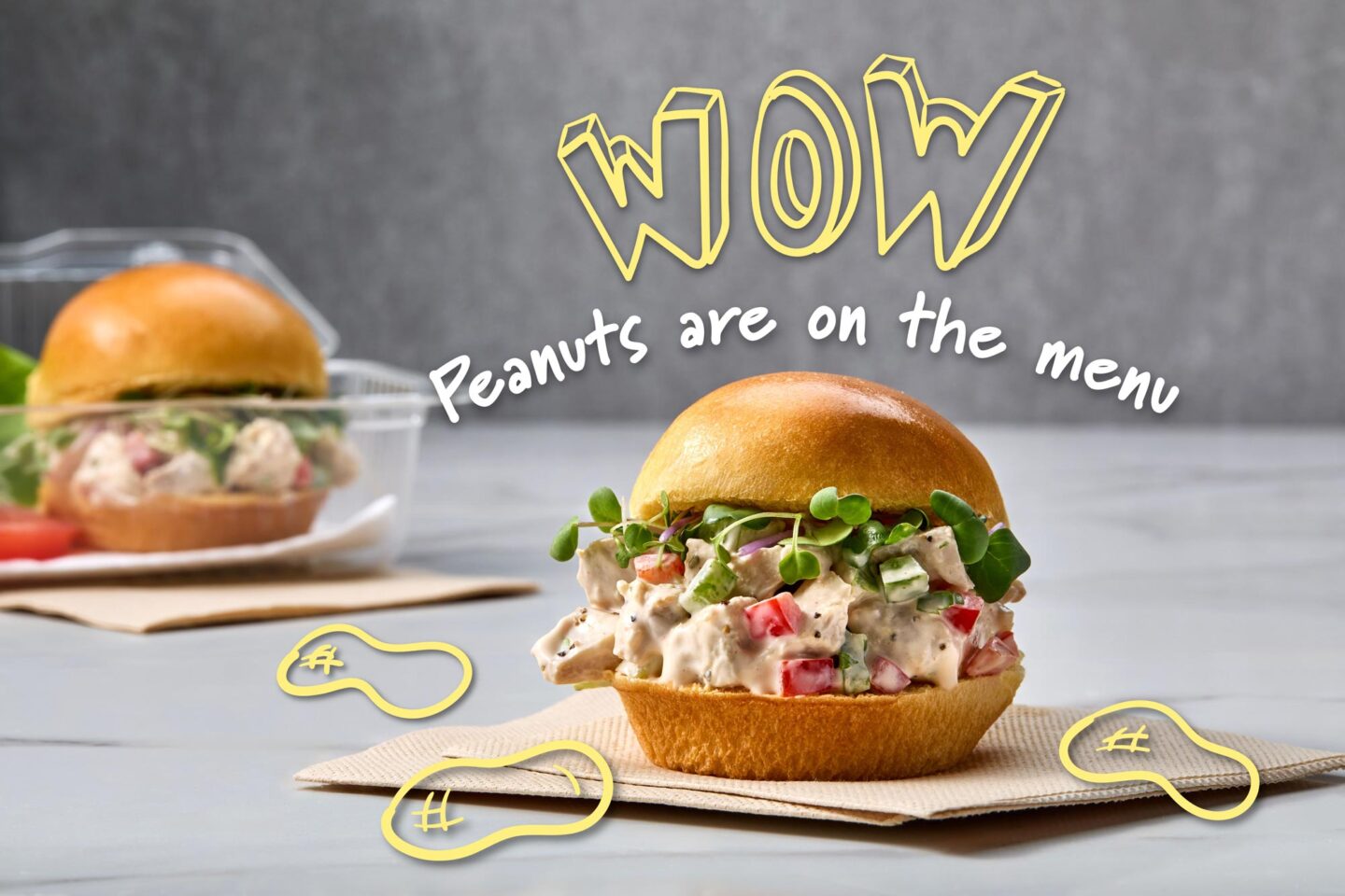 Spicy Peanut Butter Chicken Salad Sliders
